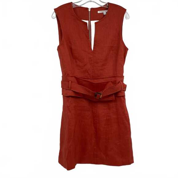 Veronica Beard Dresses & Skirts - Veronica Beard Orange Belted Sleeveless Mini Dress | Size 10